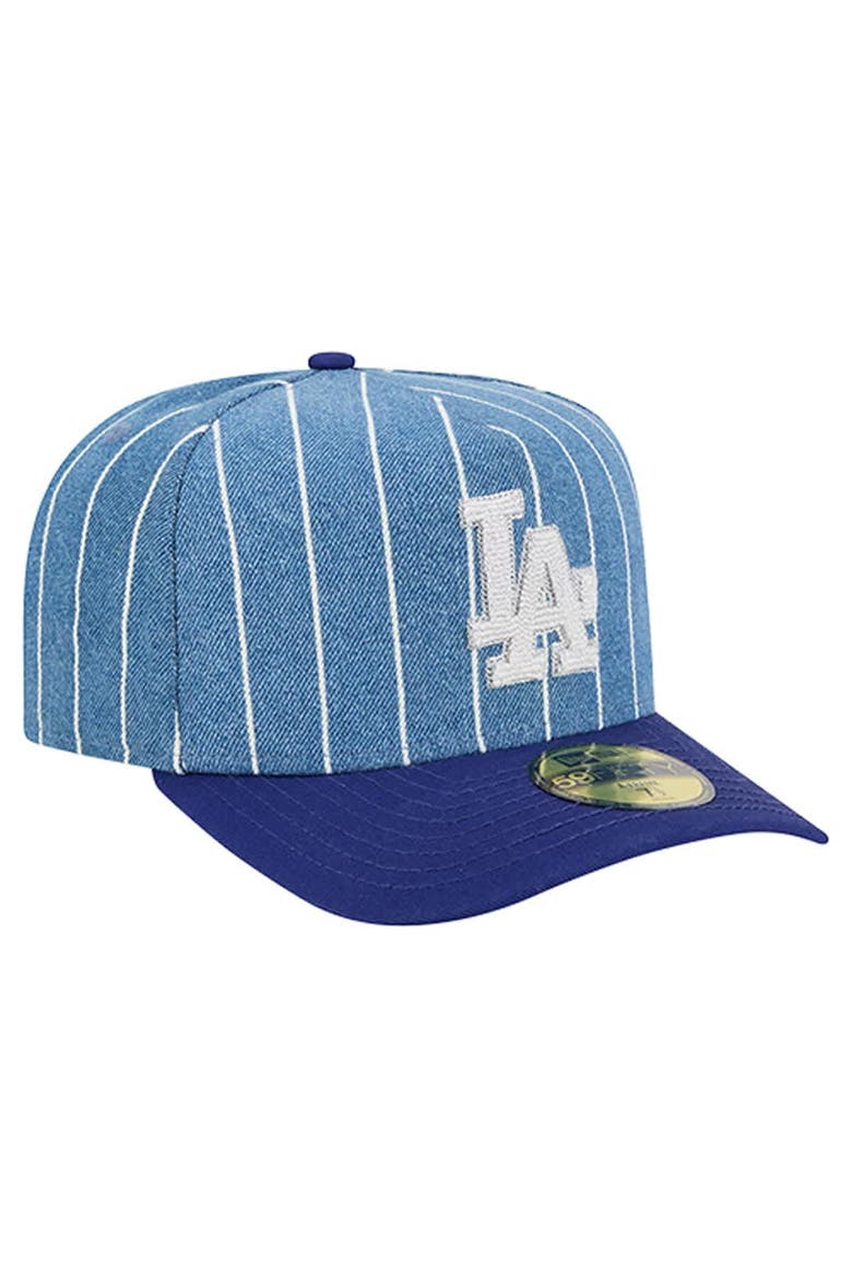 Men's New Era  Blue/Royal Los Angeles Dodgers Parallel A-Frame 59FIFTY Fitted Hat, Alternate, color, Blue