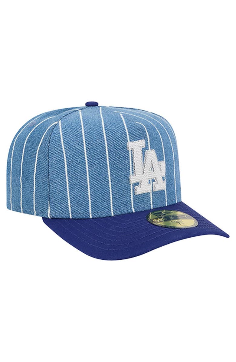 New Era Men's New Era  Blue/Royal Los Angeles Dodgers Parallel A-Frame 59FIFTY Fitted Hat, Alternate, color, Blue