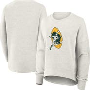 FANATICS Women's Fanatics Heather Gray Green Bay Packers Oversized Hometown Pullover Sweatshirt