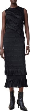 AllSaints Nyla Sleeveless Ruffle Dress