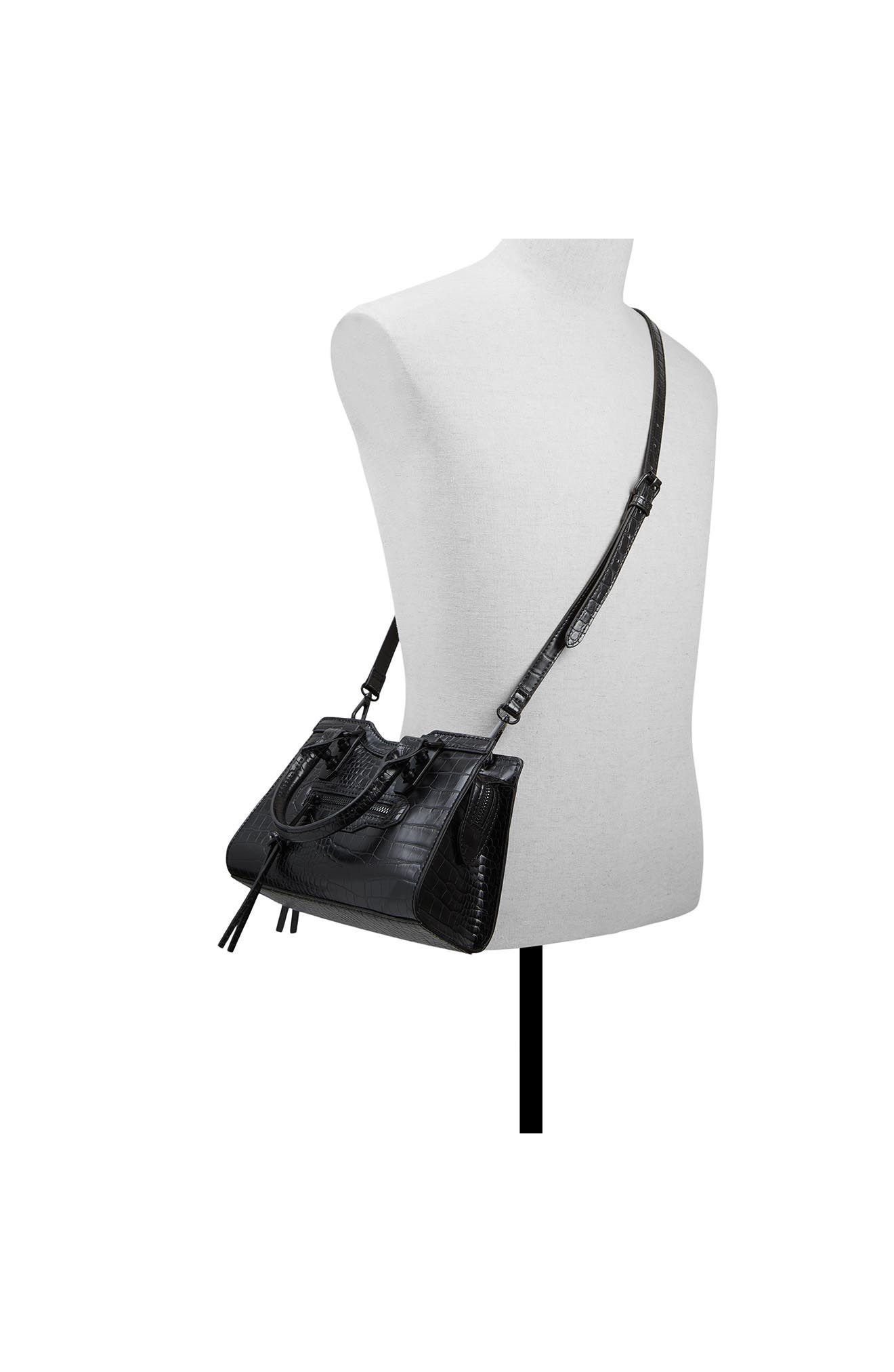 ALDO Meelax Croc Embossed Crossbody Bag, Alternate, color, 