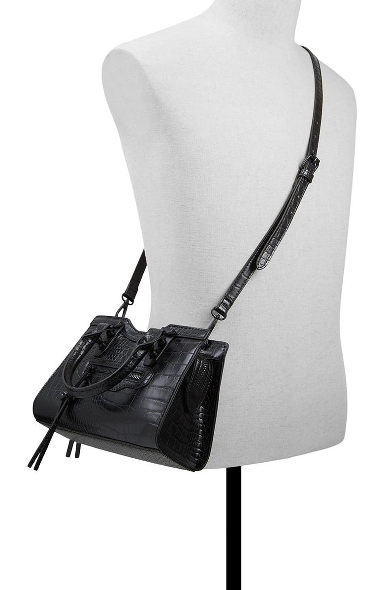 ALDO Meelax Croc Embossed Crossbody Bag, Alternate, color,