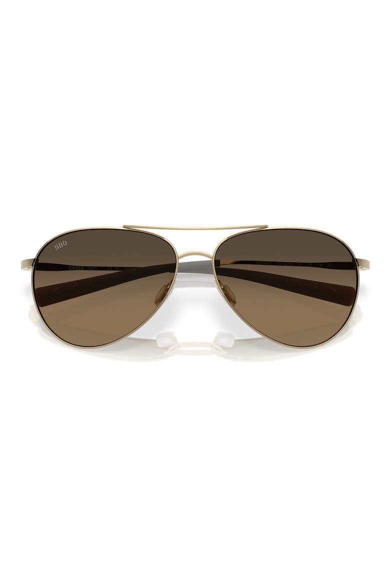 Piper 58mm Gradient Polarized Pilot Sunglasses, Alternate, color, BRUSHED GOLD / COPPER