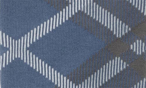 Burberry Check Cotton Blend Socks In Pewter