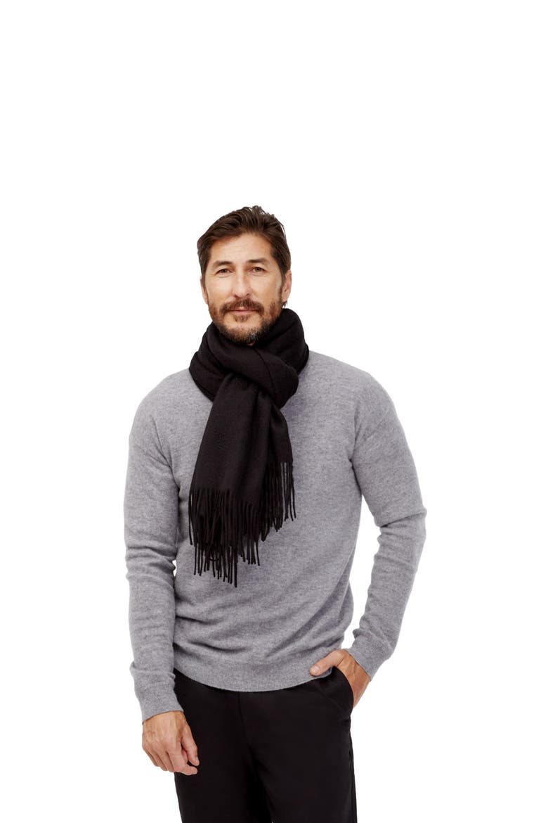 Cleo Cashmere Scarf, Main, color, Black