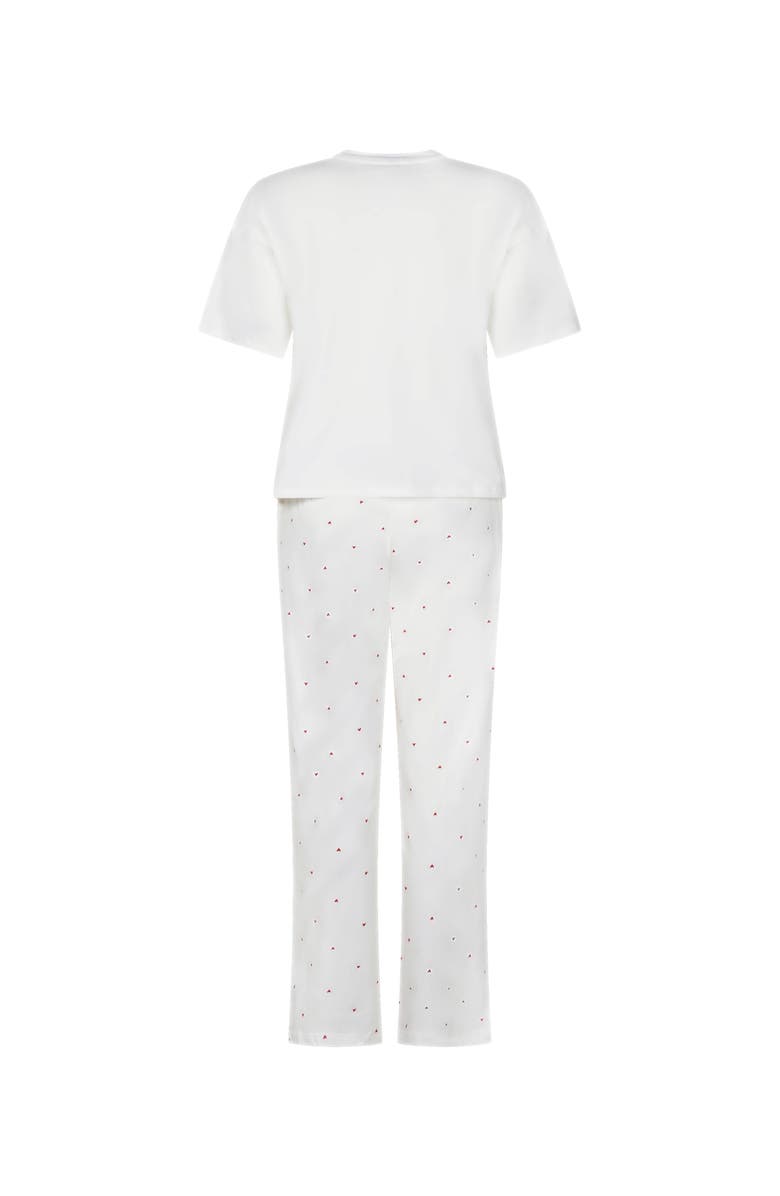 Hunkemöller Pyjama Set Cotton Print, Alternate, color, Gardenia