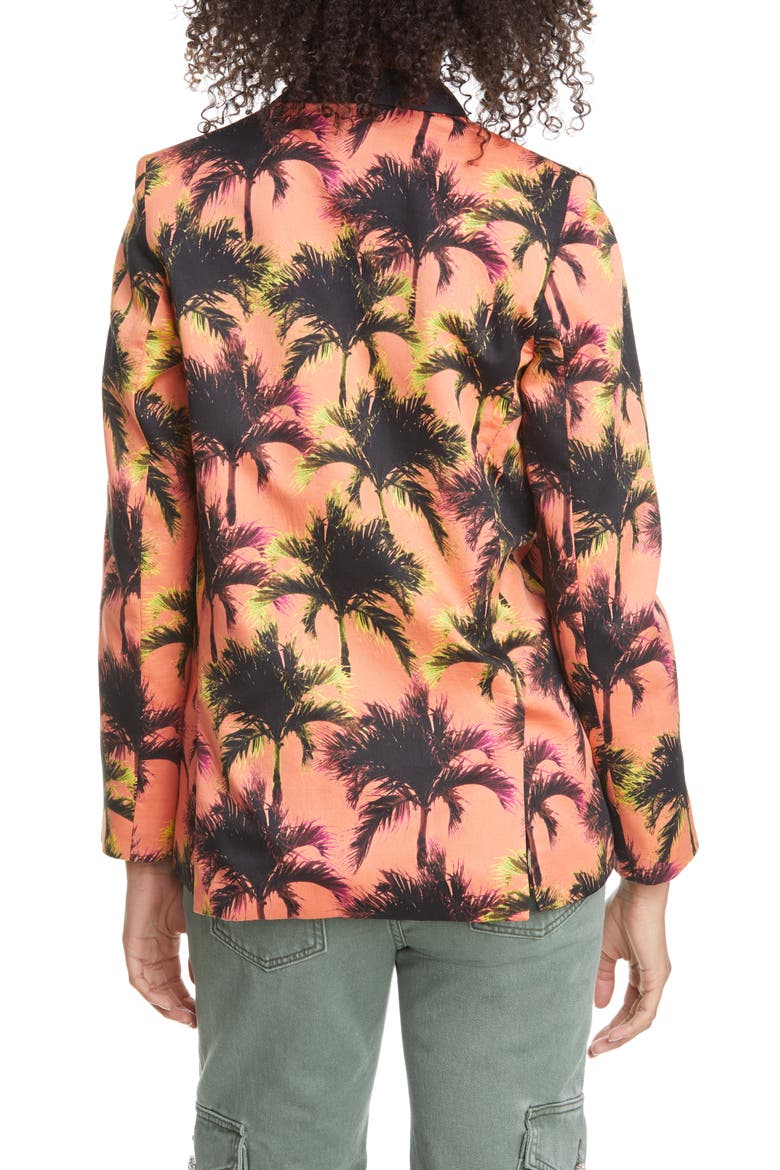 Coastal Palm Print Jacket, Alternate, color, PEACH PALMS