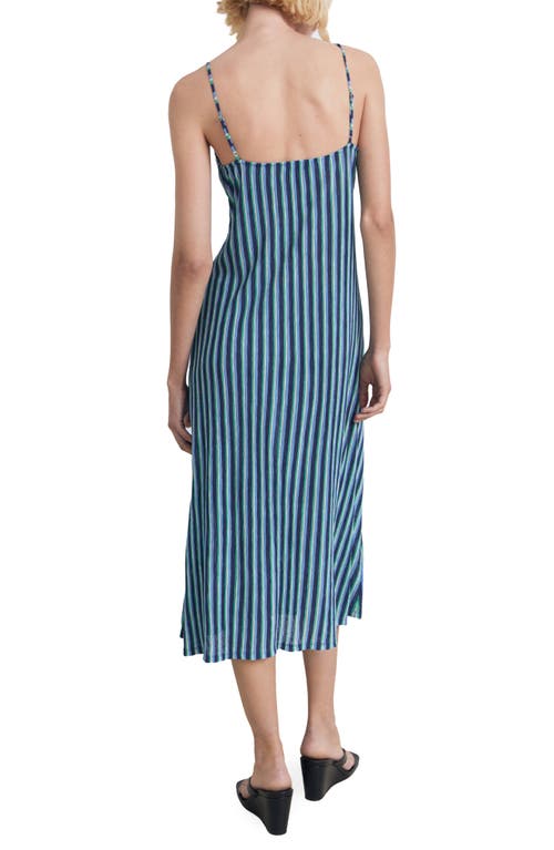 Mango Stripe Maxi Dress In Multi