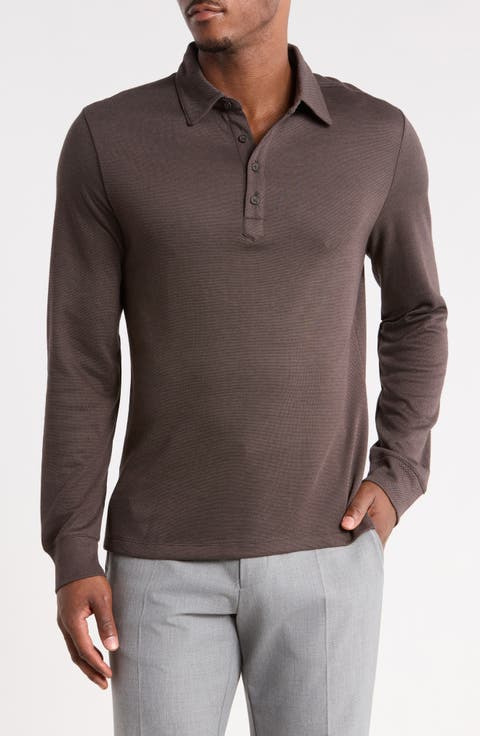 Griffin Long Sleeve Knit Polo