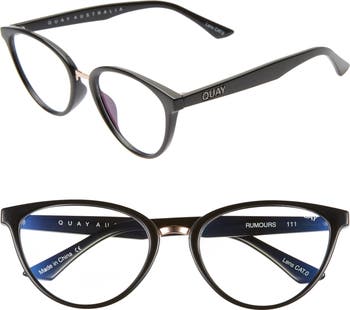 QUAY Rumours 47mm Blue Light Blocking Glasses | Nordstromrack