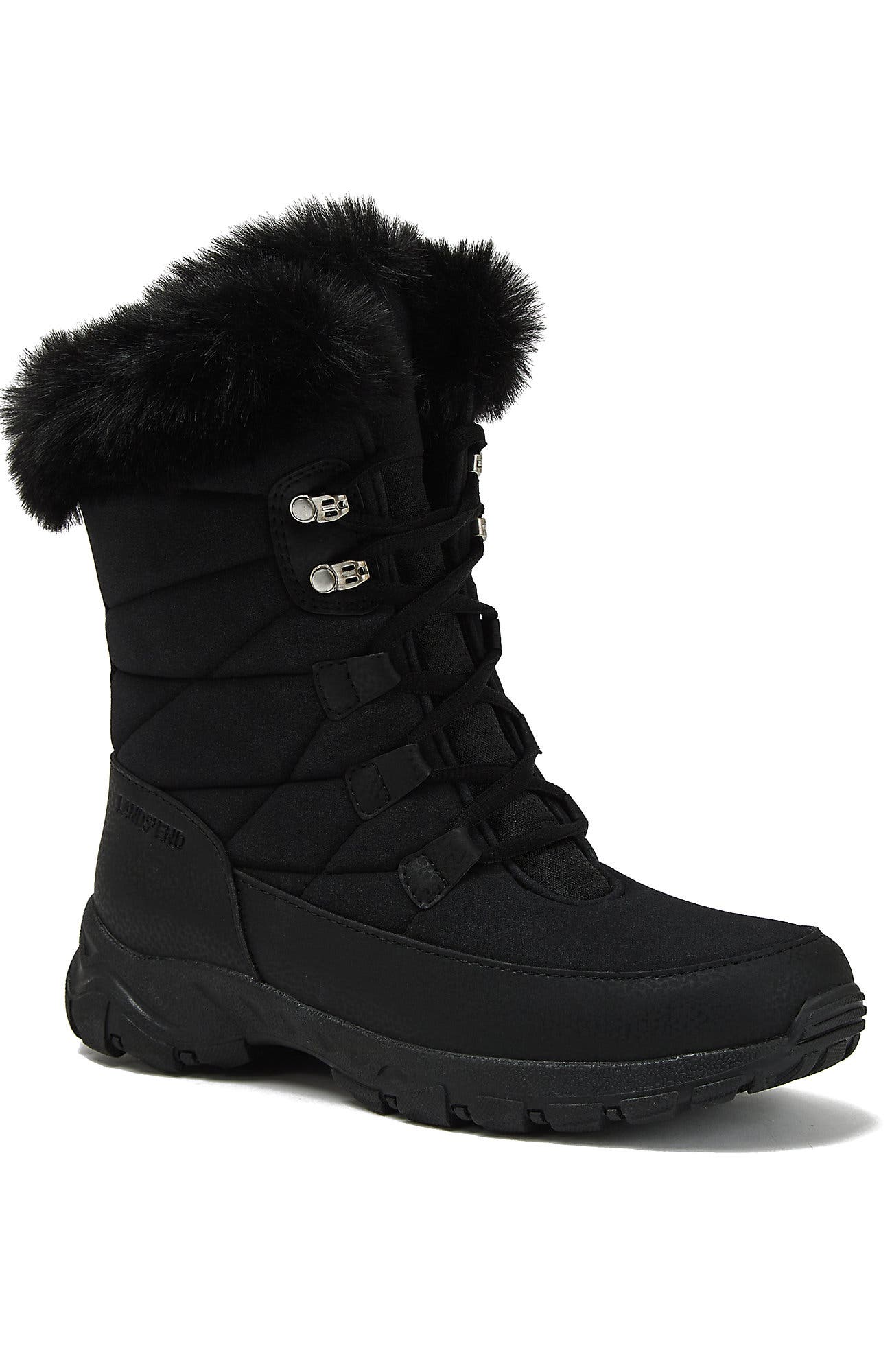 Lands' End Wide Width Expedition Trail Waterproof Lace Up Snow Boots, Main, color, 