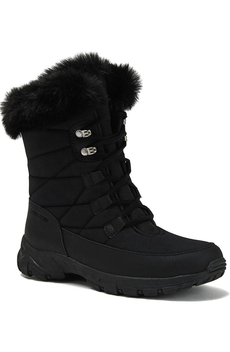 Lands' End Wide Width Expedition Trail Waterproof Lace Up Snow Boots, Main, color,