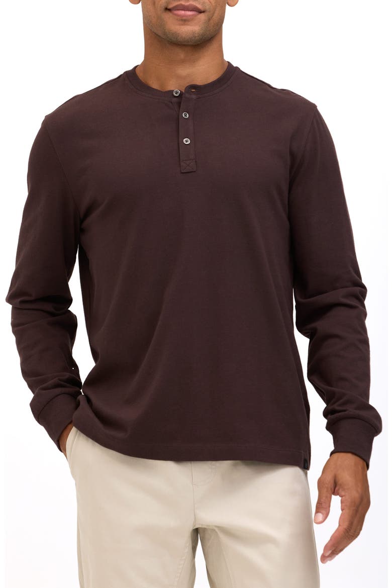 Doug Organic Cotton Henley, Main, color, COCOA