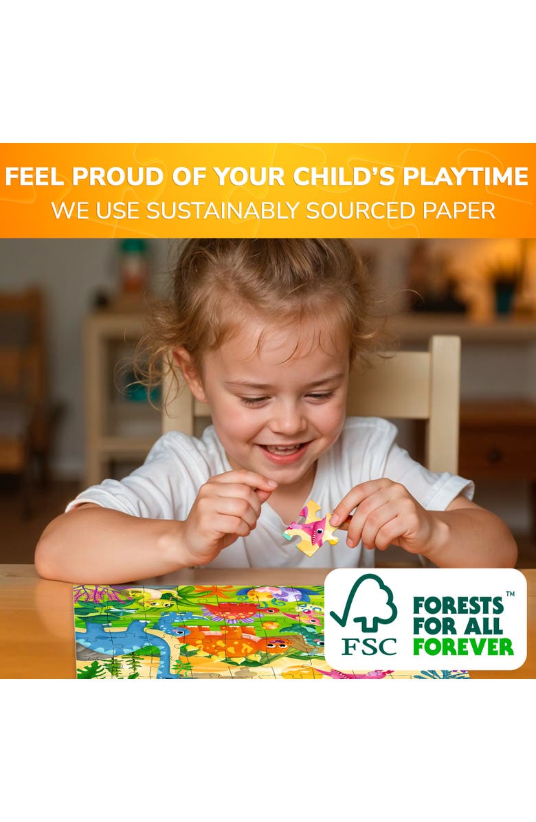 Quokka 60-Piece Jigsaw Puzzle for Kids - Animal and Fantasy, Alternate, color, Dino