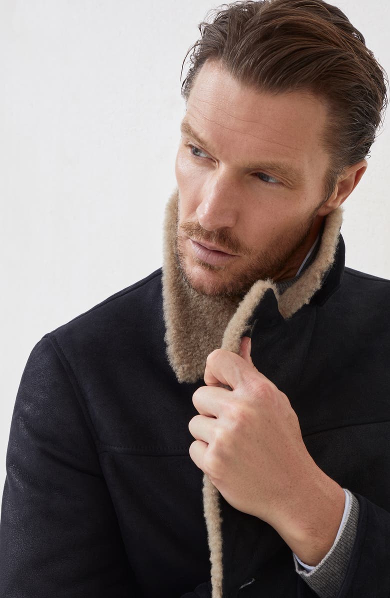 Brunello Cucinelli Shearling jacket, Alternate, color, Black
