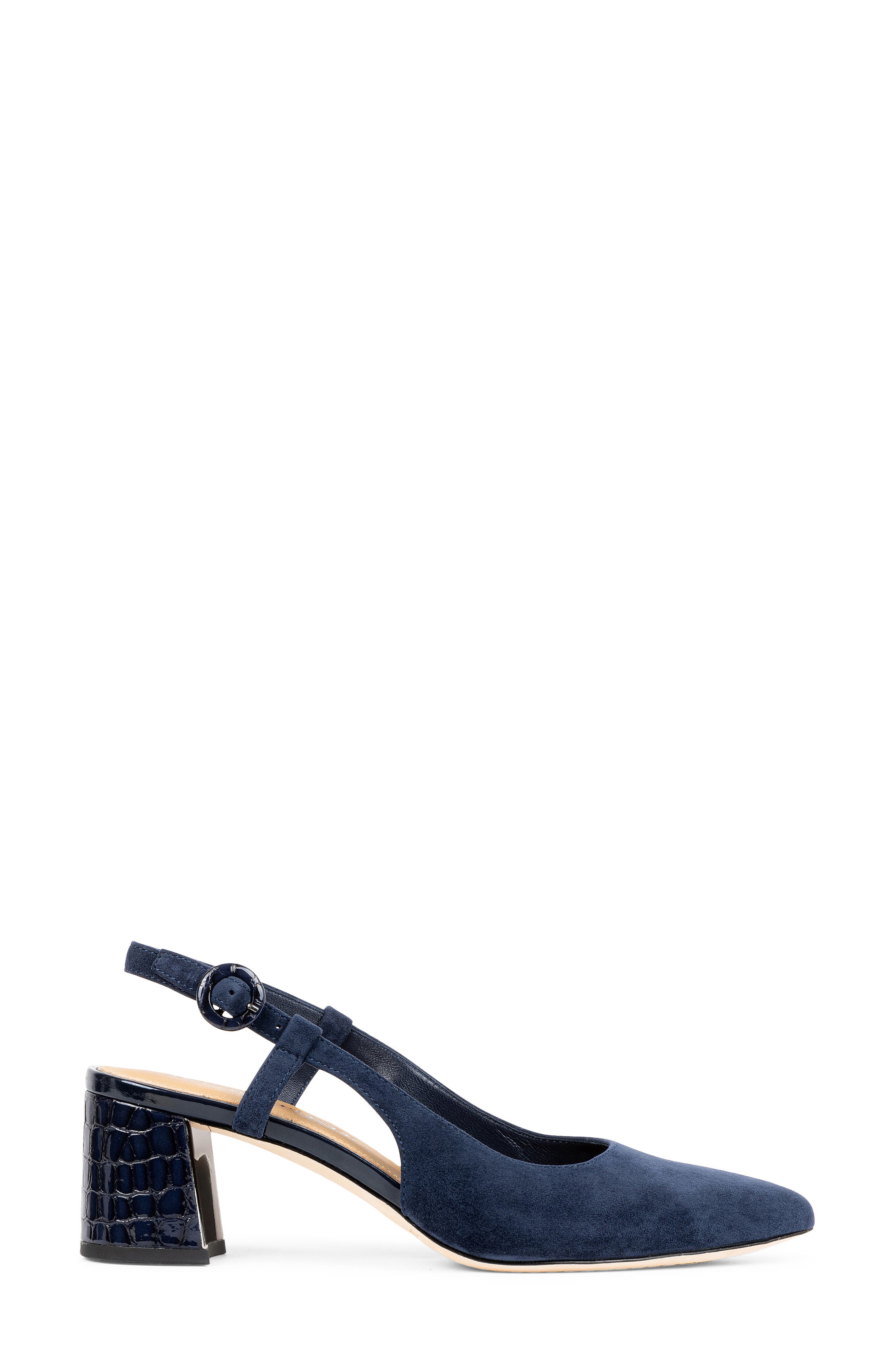Song Slingback Pointed Toe Pump, Alternate, color, NAVY