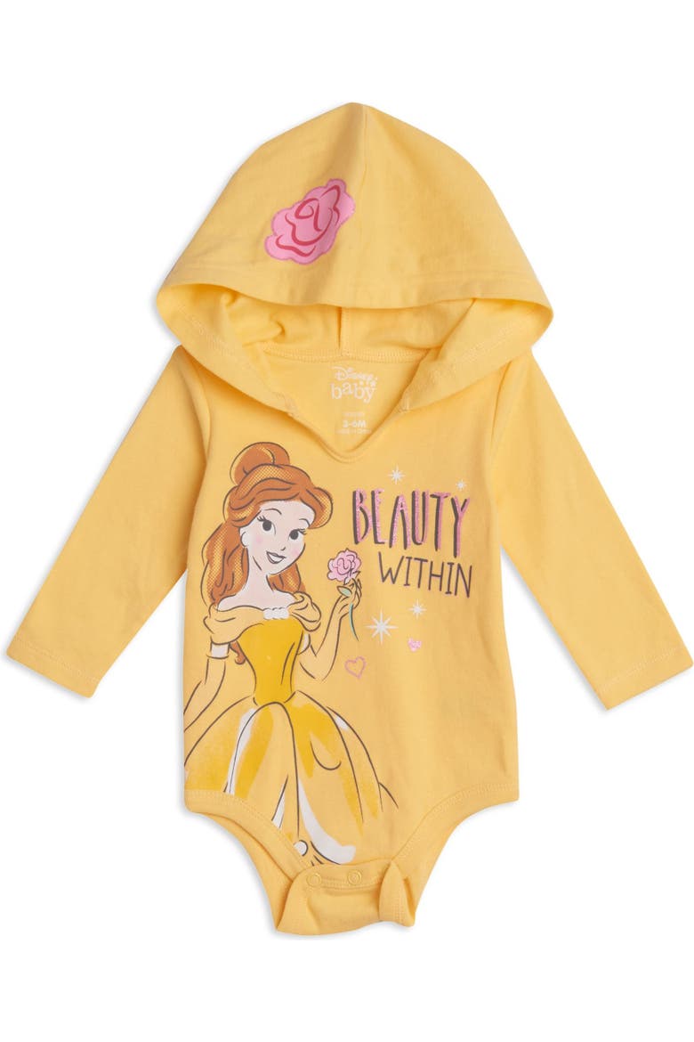 Princess 3-Pack Hooded Bodysuits, Alternate, color, Princess Multi