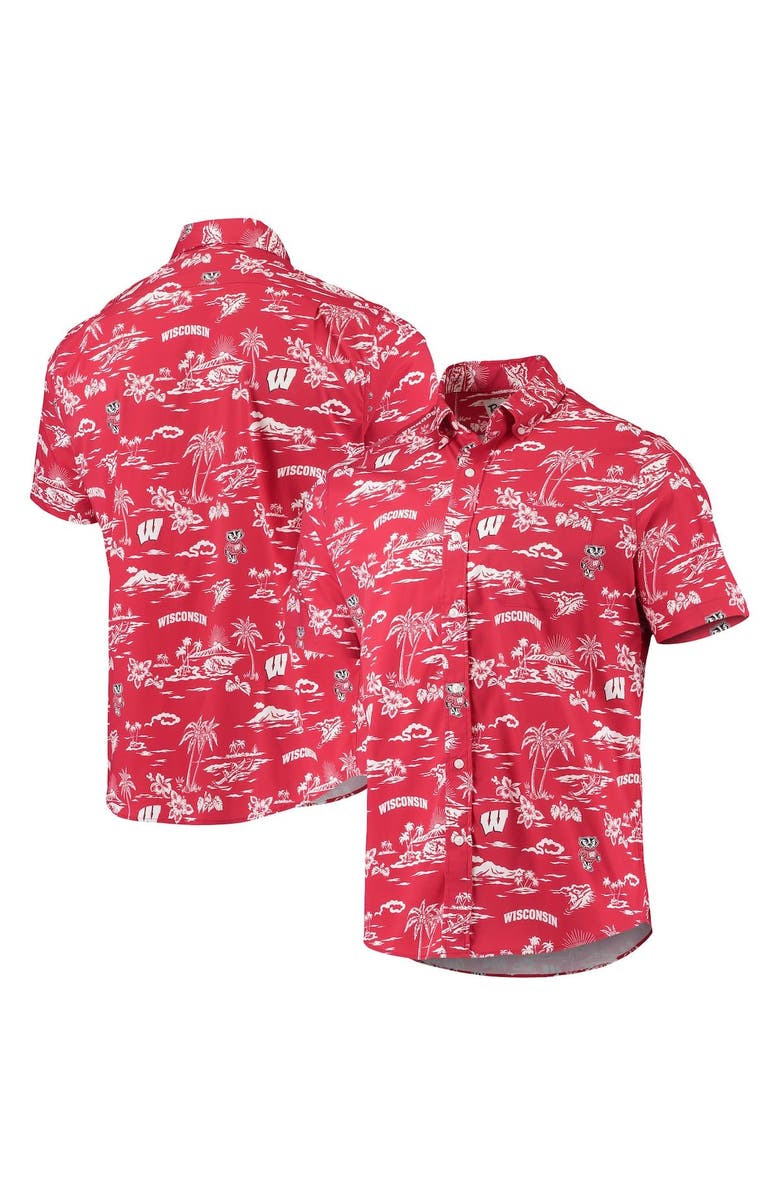Reyn Spooner Men's Reyn Spooner Red Wisconsin Badgers Classic Button-Down Shirt, Main, color, Red