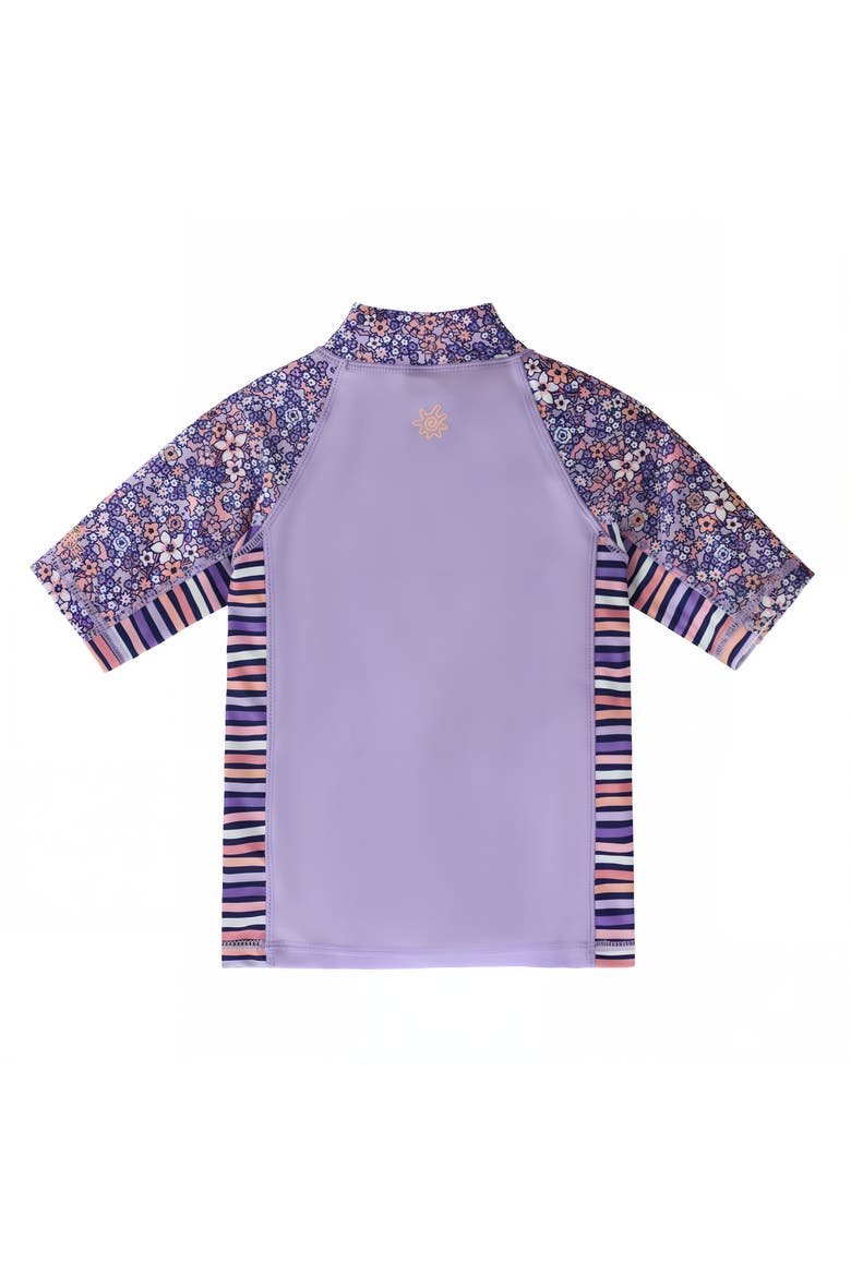 Short Sleeve Sunny Swim Shirt, Alternate, color, Lavender Fields