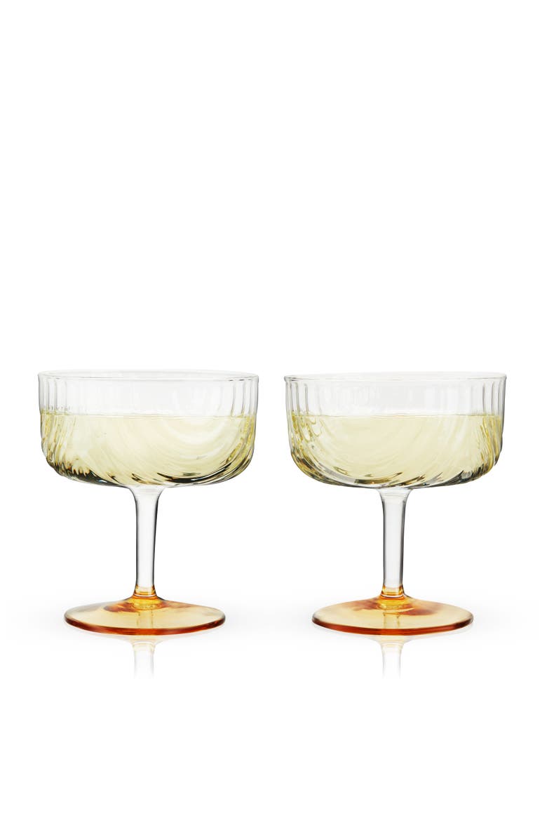 Viski Deco Gatsby Coupes Set of 2, Alternate, color, Clear