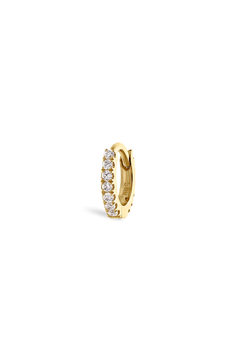 MARIA TASH Diamond Eternity Single Clicker Hoop Earring, Main, color, Yellow Gold