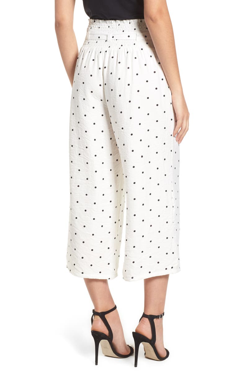 LOST INK Polka Dot Crop Trousers, Alternate, color, 