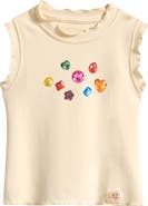 ALL SMALL.CO Gem Graphic Lettuce Edge Tank