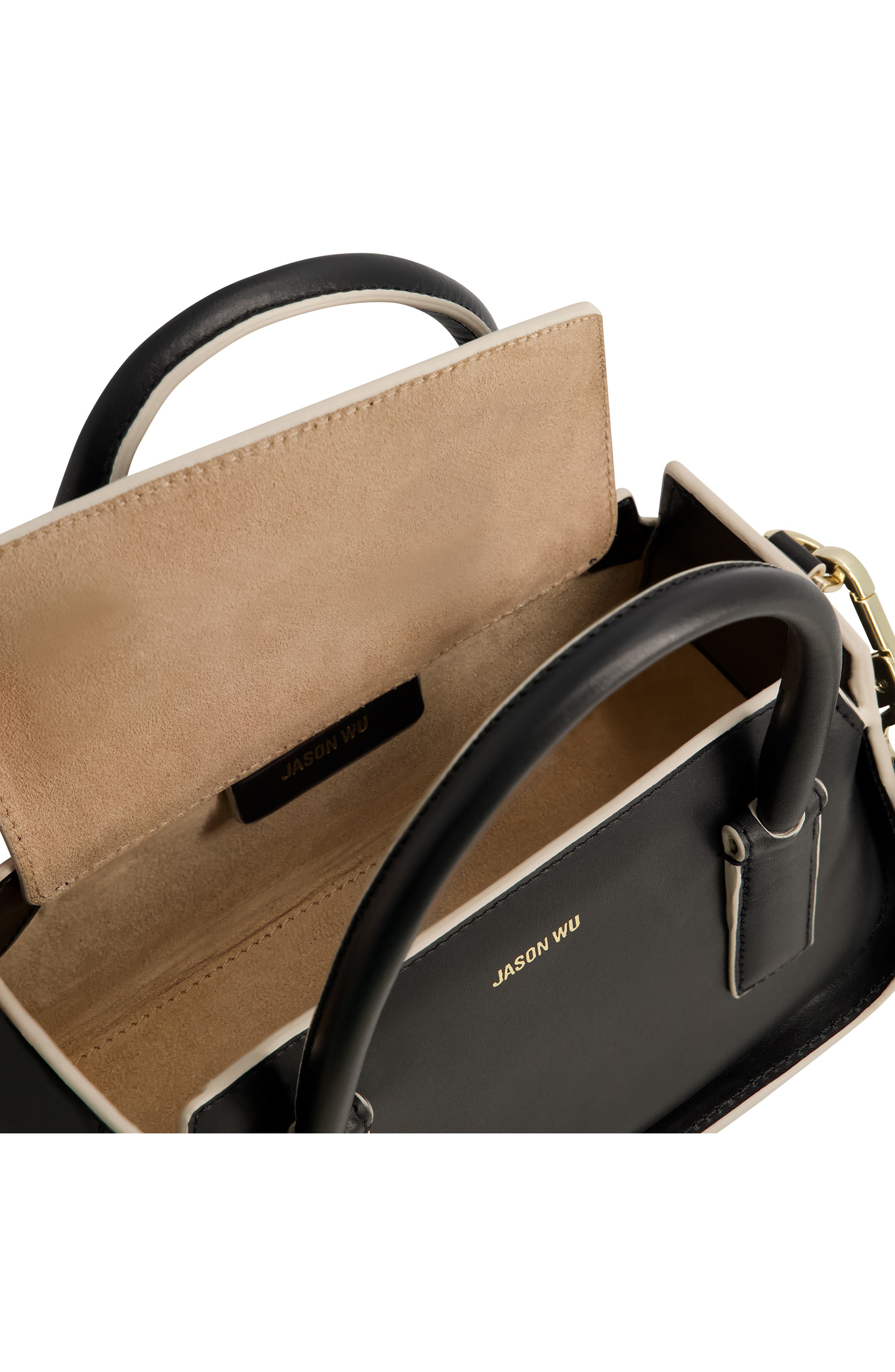 Structured Mini Tote, Alternate, color, BLACK