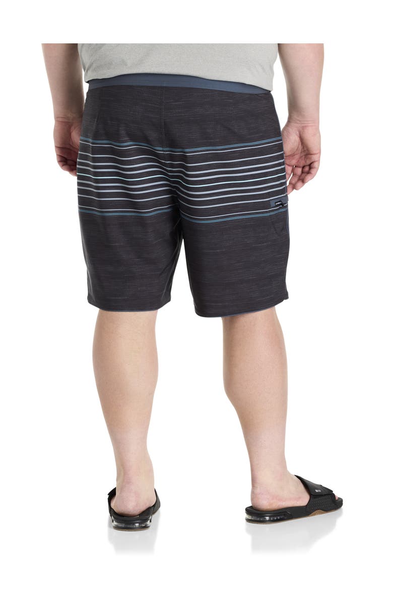 O'Neill Big & Tall Hyperfreak Heat Striped Board Shorts, Alternate, color, Black