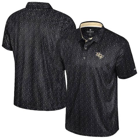 Men's Colosseum  Black UCF Knights Football Print Polo