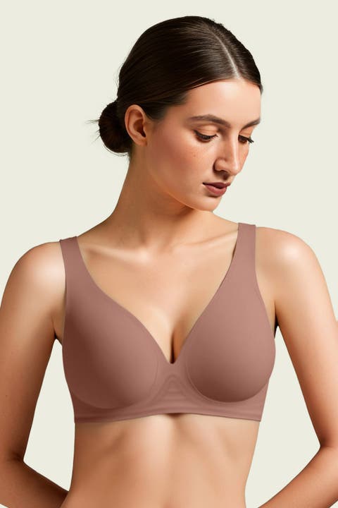 Seamless Wireless Jelly Leopard Contour Minimizer Support Bra