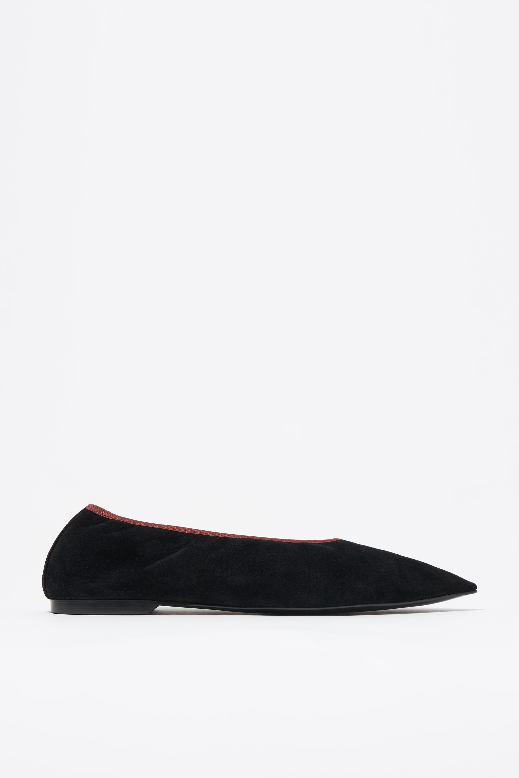 Pointed Toe Ballerina, Main, color, BLACK