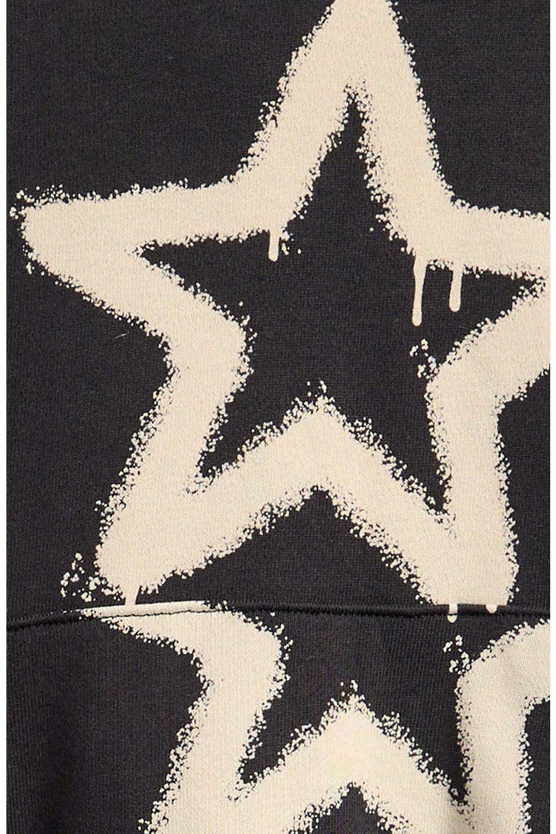 Kids' Stars Hooded Sweatshirt, Alternate, color, BLACK
