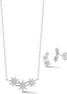 SPHERA MILANO Pavé Starburst Necklace & Earrings Set