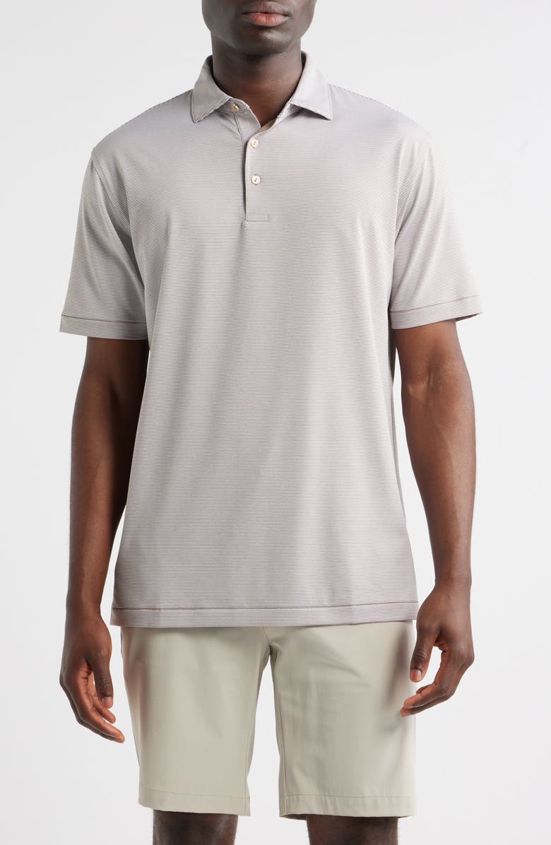 Peter Millar Jubilee Performance Jersey Polo, Main, color, Poplar Brown