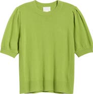 Caslon® Puff Sleeve Wool & Cashmere Sweater