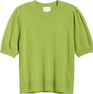 Caslon® Puff Sleeve Wool & Cashmere Sweater