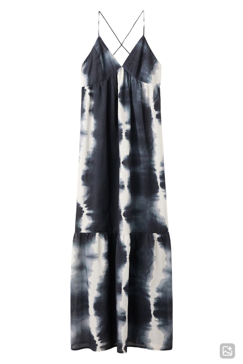 Tie Dye Sleeveless Maxi Dress, Main, color, CHARCOAL