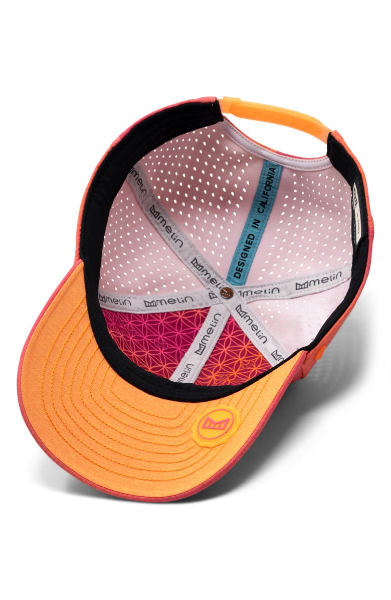 Melin A-Game Hydro Performance Snapback Ball Cap, Alternate, color, Sunset Aura