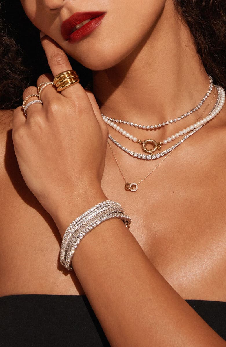 Aurate New York Diamond Connection Necklace, Alternate, color, Yellow Gold