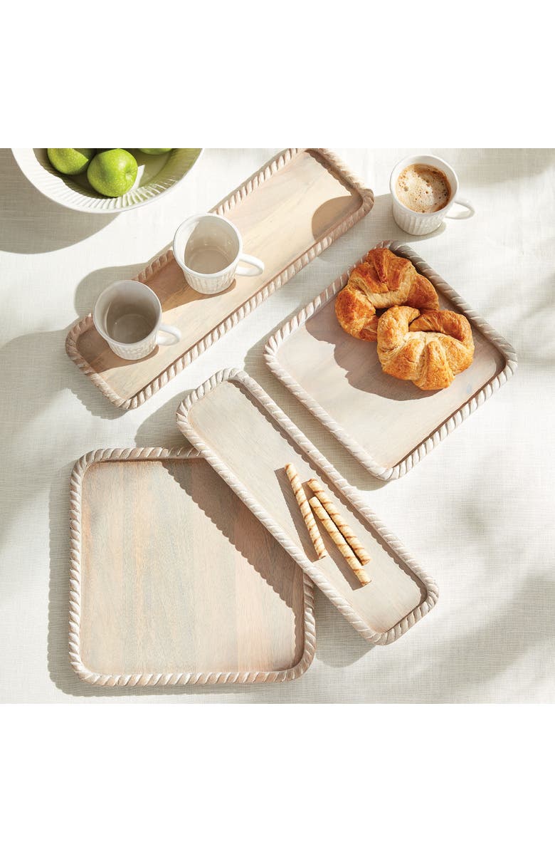 Napa Home & Garden Langley Square Trays Set of 2, Alternate, color, White