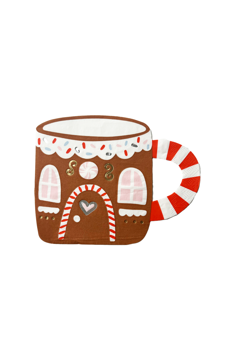 Daydream Society Baking Spirits Bright Gingerbread House Christmas Mug Large Napkins, Main, color, Assorted Pre-Pack