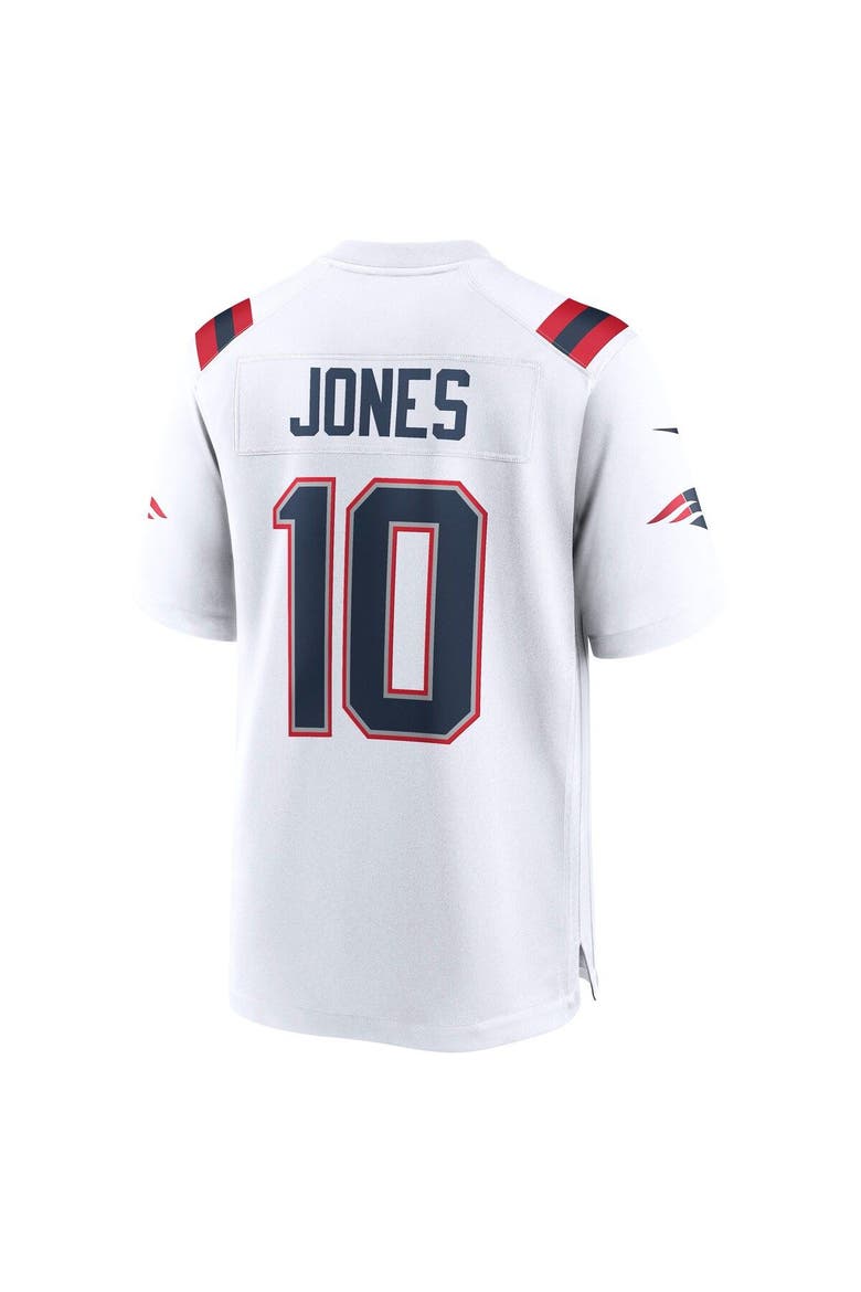 Men's Nike Mac Jones White New England Patriots Player Game Jersey, Alternate, color, White