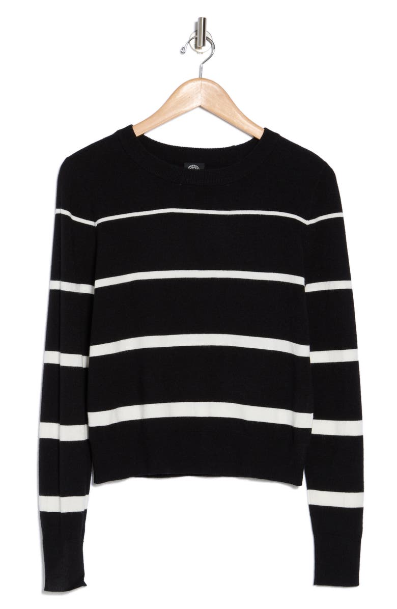 Bobeau Stripe Crop Sweater, Alternate, color, 