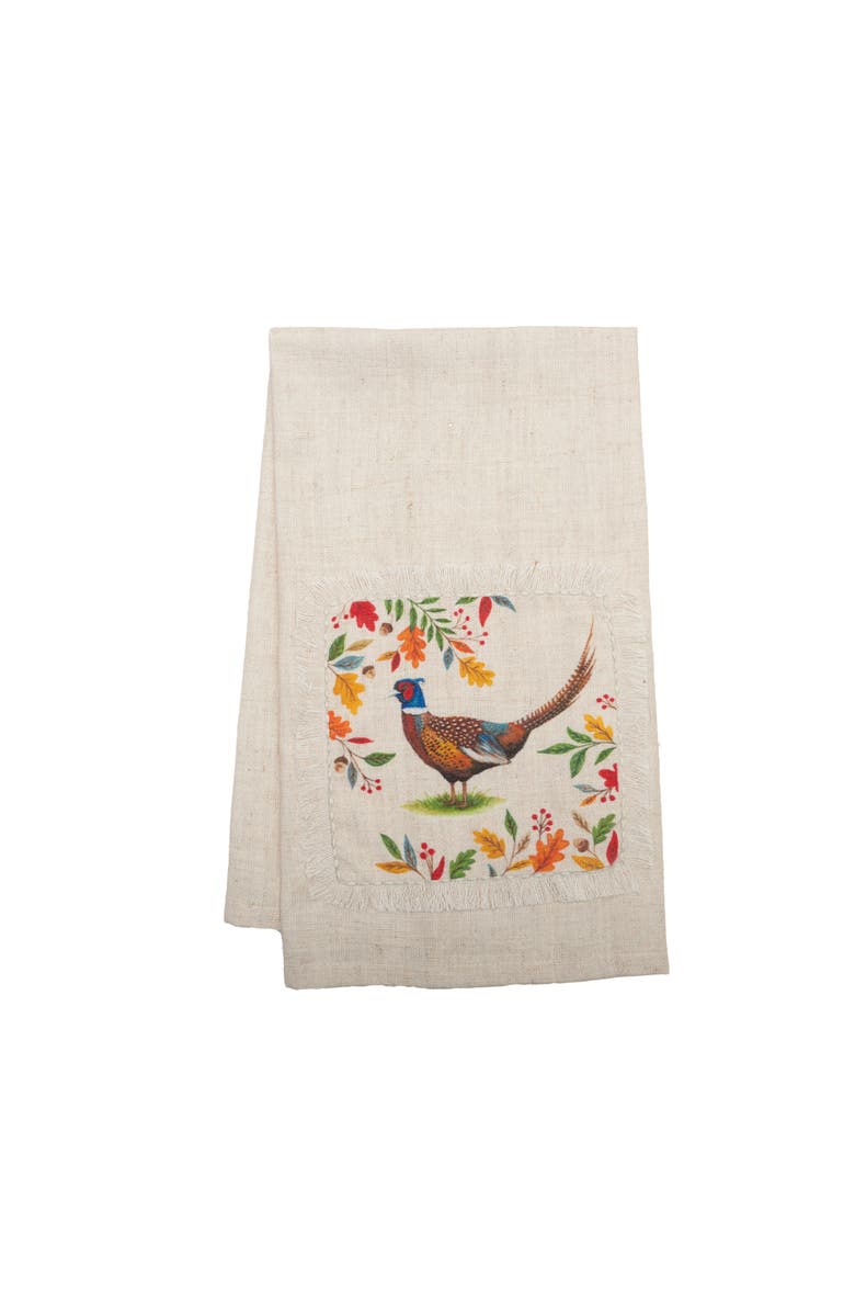 C&F Home Harvest Pheasant 100% Cotton Handtowel, Main, color, Beige