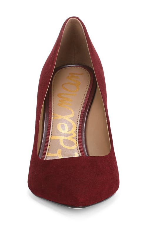 Sam Edelman Hazel Pointed Toe Pump In Burgundy