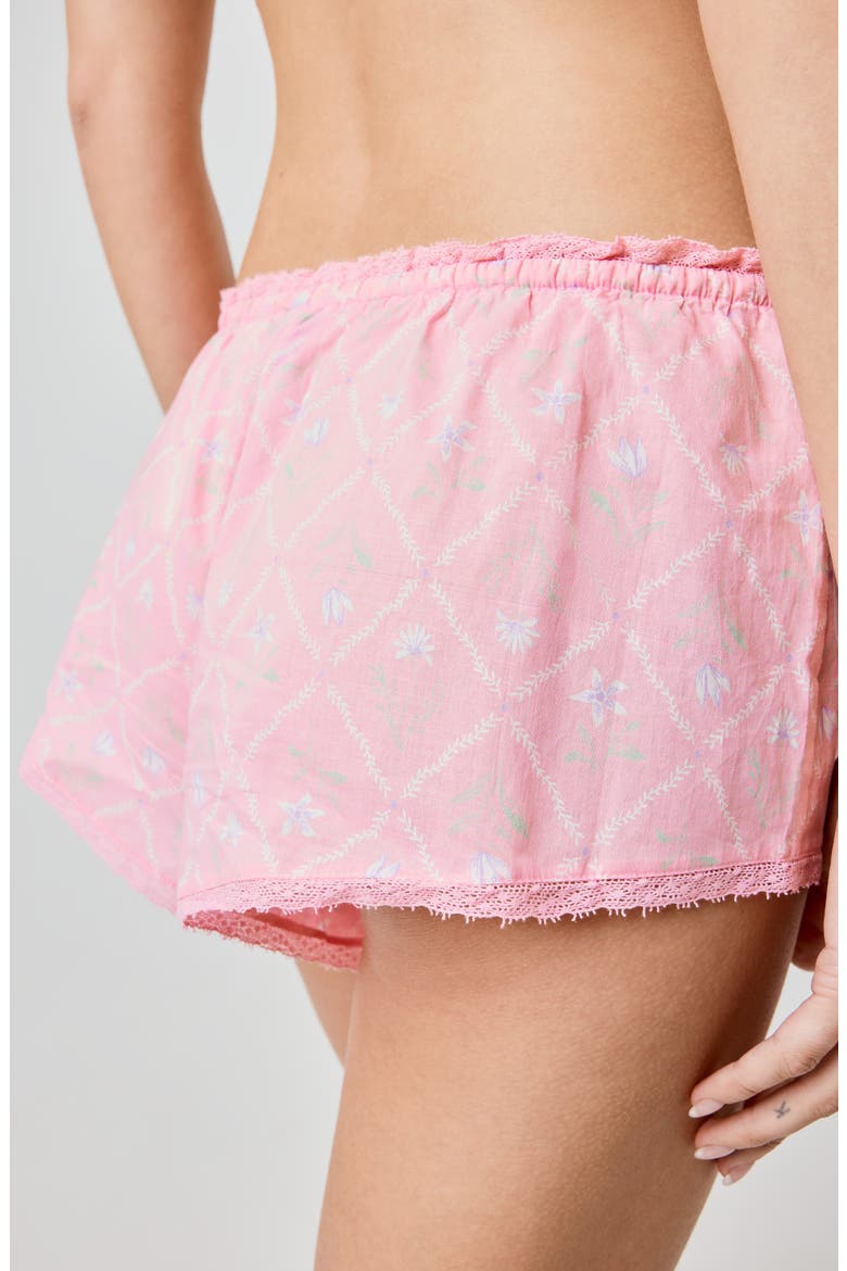 Lace Trim Shorts, Alternate, color, GEORGIA PEACH FLORAL