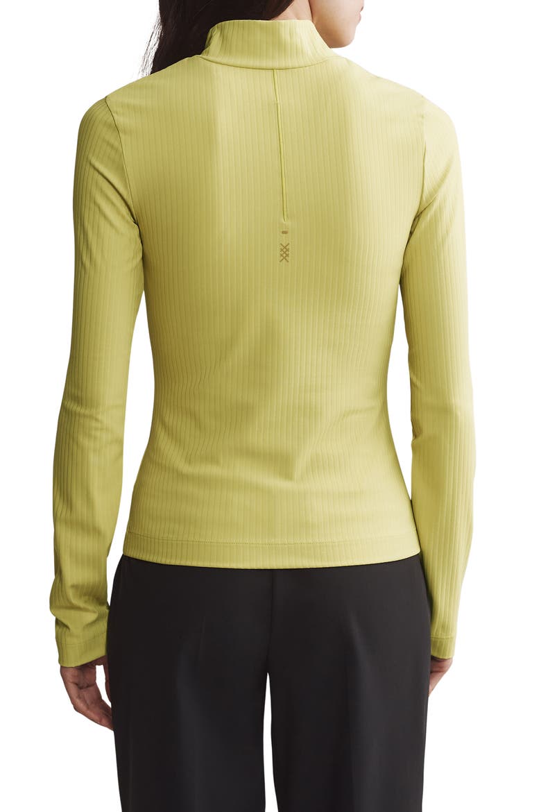 Modern Rib Mock Neck Knit Top, Alternate, color, CHARTREUSE