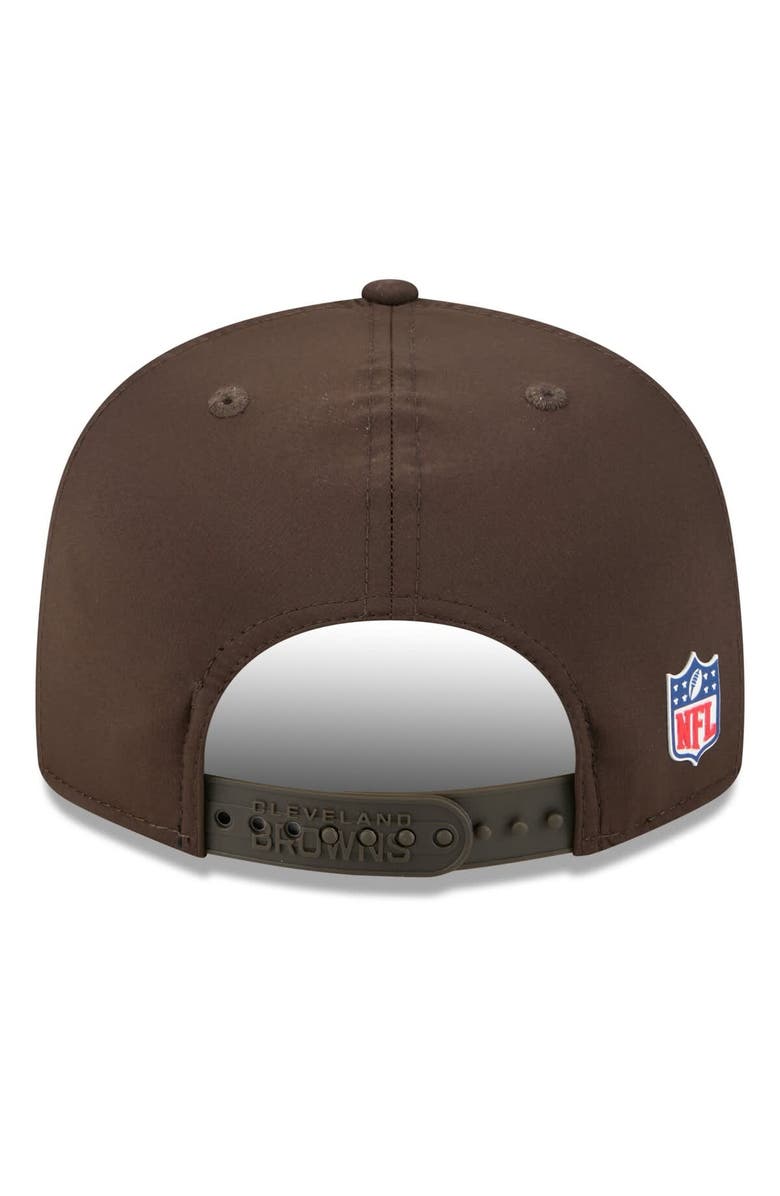 New Era Men's New Era Brown Cleveland Browns 2025 Sideline  Split Panel 9FIFTY Snapback Hat, Alternate, color, 