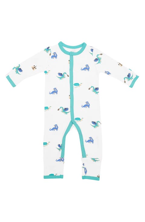 Dragon Print Snap Up Romper